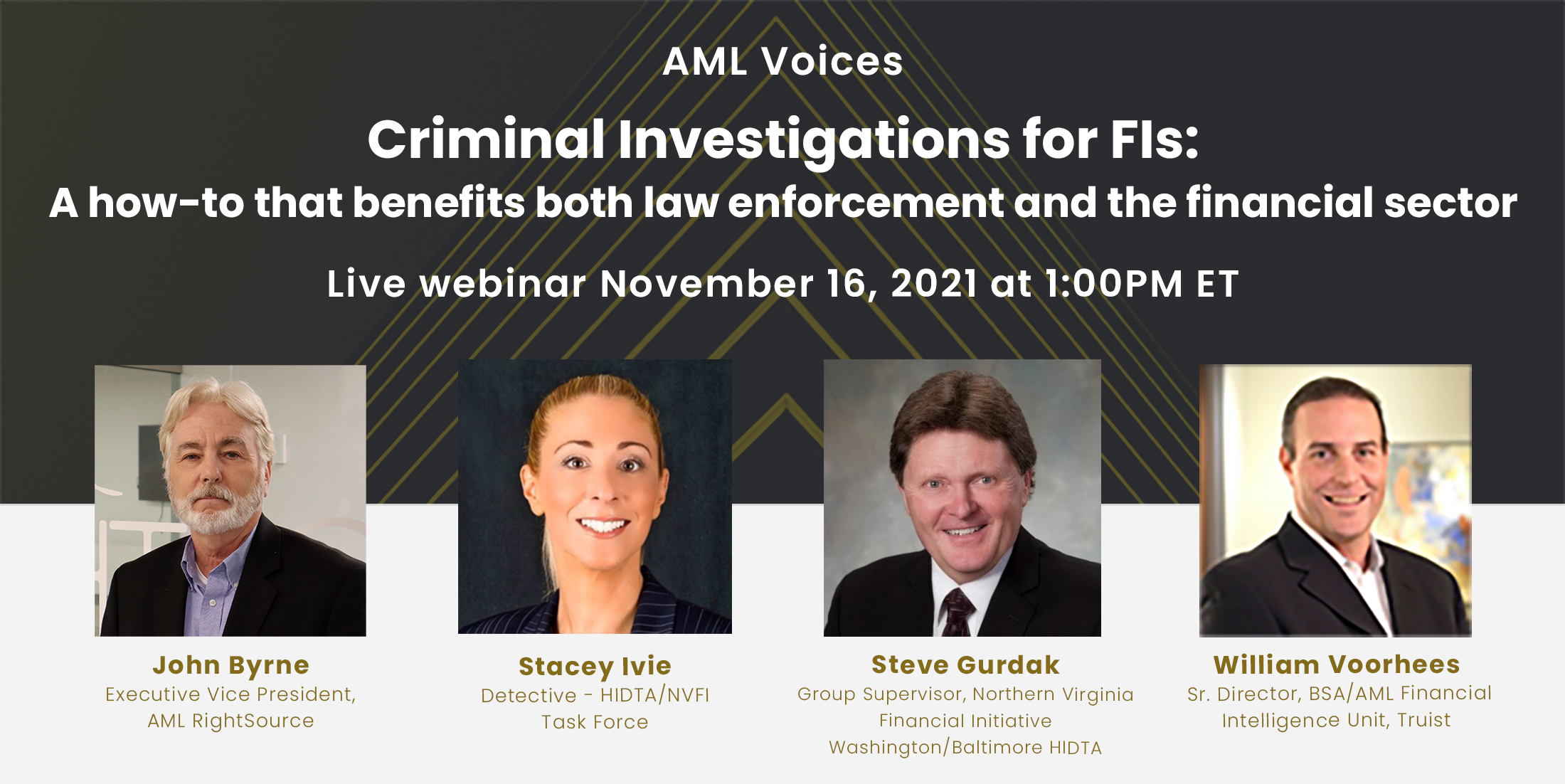 AML Voices: Criminal Investigations for FIs- November 16, 2021